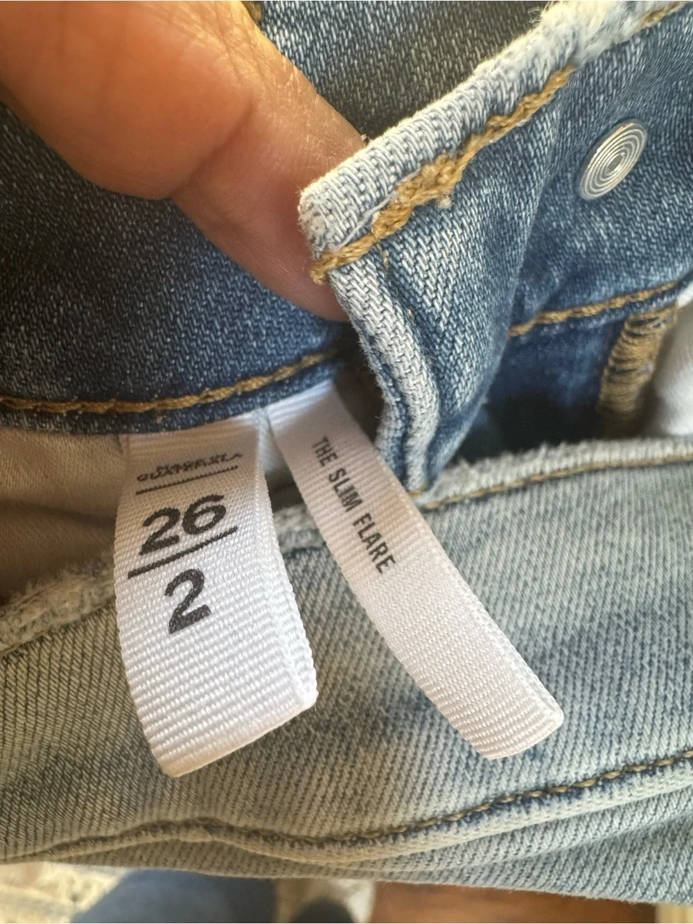 LOFT Light Wash High-Rise Wide  Jeans Light Blue Size 2/26 The Slim Flare